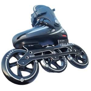 2025 mới Liao trẻ em người lớn lớn ba bánh xe tốc độ Skates đua con lăn trượt băng đường phố kích thước lớn 125mm bánh xe Skates - Product Image 1