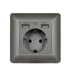 เต้ารับไฟฟ้าแบบ EU พร้อมพอร์ตชาร์จ USB (USB2.1A 16A) แผงสัมผัส วัสดุ PC และกระจก ทนความร้อนสูง - Product Image 5