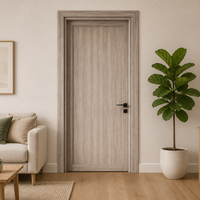 Porte intérieure moderne en WPC étanche, insonorisée et anti-termites, idéale pour les chambres et les appartements en Moyen-Orient