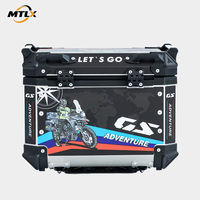 Boîte à bagages arrière pour moto personnalisée de 45 L en alliage d'aluminium, coffre de rangement rigide, fabrication en petite série sur commande