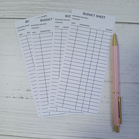 Feuille de suivi des dépenses personnalisable à faible MOQ, format A5 A6, avec impression personnalisée, pour enveloppes de budget et planificateur de budget