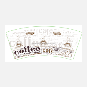 Feuilles d'impression offset personnalisées pour gobelets en papier à paroi simple, recyclables, imperméables, doublement enduits de PE, de qualité alimentaire - Product Image 3