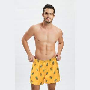 Vente chaude Hommes Boxers Premium 100% Coton Doux Lâche <span class=keywords><strong>Pyjama</strong></span> Plaid Sommeil Shorts Mâle Jambe Courte Drôle Boxers - Product Image 2