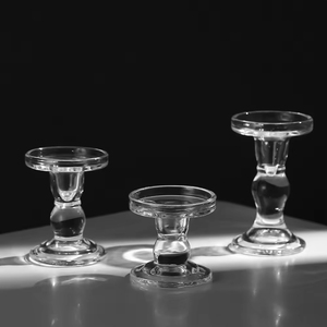 Lanternes et bougeoirs décoratifs de luxe nordiques pour Noël, mariages, en verre cristal et autres supports de bougies - Product Image 6