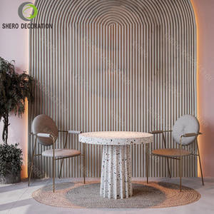 ร้านกาแฟธีมสีชมพู เฟอร์นิเจอร์ร้านค้าสั่งทำ เคาน์เตอร์กาแฟ ชา ร้านอาหารหินอ่อน ชุดโต๊ะเก้าอี้บูธ - Product Image 1