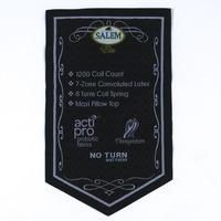 Étiquettes de matelas en polyester tissé sur mesure, étiquettes de matelas en tissu haute densité, étiquettes de matelas pour textiles de maison, logo de matelas OEM ODM, étiquette de matelas