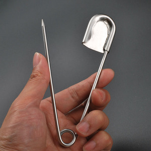<span class=keywords><strong>Crochet</strong></span> de goupille de sécurité en métal en acier inoxydable de haute qualité de 127mm grande taille pour la sûreté et la sécurité - Product Image 1
