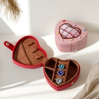 Leder Mini Tragbare Schmuckbox für Mädchen - Multifunktionale Aufbewahrung mit Umweltfreundlichem Design für Vatertag & Hochzeitsgeschenke