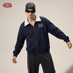 <span class=keywords><strong>Felpa</strong></span> Invernale Spessa e Calda con Zip a un Quarto e Colletto <span class=keywords><strong>Polo</strong></span>, Personalizzabile con Logo Ricamato, 400GSM, OEM - Product Image 2