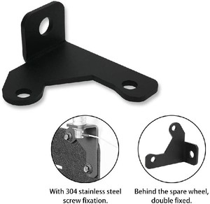 Support de montage d'antenne CB de pneu de rechange <span class=keywords><strong>Jeep</strong></span> Offre Spéciale Compatible pour <span class=keywords><strong>Wrangler</strong></span> <span class=keywords><strong>Unlimited</strong></span> Rubicon <span class=keywords><strong>Sahara</strong></span> JK 2/4 Door 2007-2018 - Product Image 4