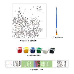 Decorazione per la casa dipinto <span class=keywords><strong>a</strong></span> <span class=keywords><strong>mano</strong></span> fai da te colorato fiore ad olio dipinto su tela per Kit numerico per bambini - Product Image 3