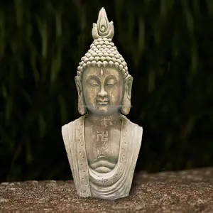 21 "בודהה פסל (את רגע של הארה) זן פסל בודהה גדול עבור רוחני דקור מדיטציה דקור