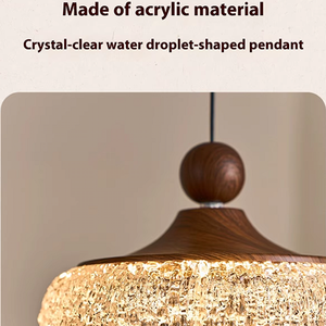 Современная люстра из железа и акрила с LED-подсветкой в форме капли, дистанционное управление, усовершенствованная лампа для дома, гостиной, маленькая, с регулировкой яркости, 16 Вт, 220 В, 2026 - Product Image 4