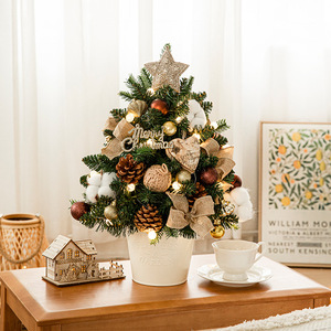 LINGKAI New PE Christmas <b>Tree</b> Mini Desktop Ornament with Lights DIY Christmas <b>Tree</b> Decoration - Product Image 3