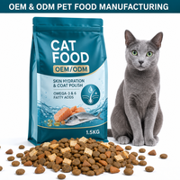 Nourriture sèche pour chats adultes, haute teneur en protéines, 30% d'oméga 3, d'oméga 6, soin de la peau et du pelage, OEM, vente en gros, distributeurs