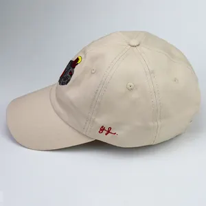 En gros personnalisé broderie baseball chapeaux broderie logo brodé papa chapeau