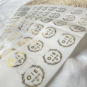 wholesale best price gold foiled clear custom kiss cut sticker <b>sheets</b> - Product Image 1