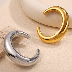 Open <b>Bangle</b> 18K Gold Plated Stainless Steel Women's Jewelry Light Luxury Simple <b>Bracelet</b> High-End Fashion Accessory - Product Image 2