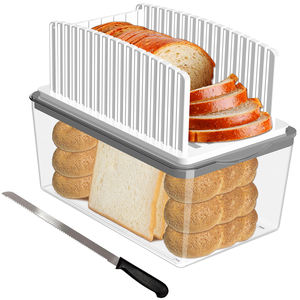Foldable Bread Slicer With Bread <b>Box</b> Sizes Adjustable <b>Slicing</b> Guide <b>for</b> Homemade Bread <b>Cakes</b> Bagels - Product Image 1