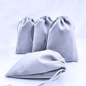 Bolsa de Terciopelo con Cordón y Logotipo Personalizado, Impresa, de Lujo, para Empaque de Regalos y Almacenamiento de Joyería - Product Image 4