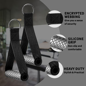 Tellus Heavy-Duty Revolving <span class=keywords><strong>Curl</strong></span> Bar Rowing Rod <span class=keywords><strong>Poulie</strong></span> Poignées Équipement de fitness Sangle de cheville en acier Triceps Caoutchouc Body Building - Product Image 4