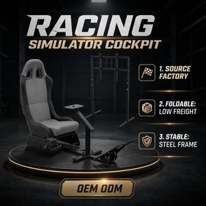 GY026 Colocar Y Conveniente Para Ordenar La Silla De Cabina Plegable Del Simulador De Carreras De Movimiento Para Logitech G25 - Product Image 1