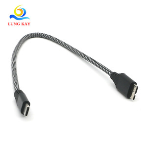 Cable de datos Lung Kay tipo C a Micro USB 3.0, trenzado de nailon, 0,5 m, para ordenador - Product Image 2