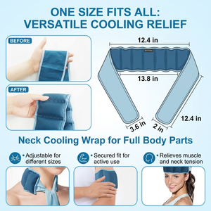 Instant <strong>Cooling</strong> <strong>Neck</strong> <strong>Wrap</strong> - Portable Reusable Ice Pack for Summer Heat, Sports &amp; Outdoor Relief Stay Cool This Summer - Product Image 2