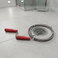 Herramienta Profesional Industrial de Acero para Limpiar Tuberías de Plomería - Desatascador de Espiral Manual con Manivela para Bloqueos en Drenajes de Baño