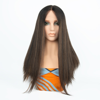 Perruque juive haut de gamme en cheveux européens avec dessus en dentelle, couleur marron avec mèches caramel, perruque frontale en dentelle avec doublure en soie pour femmes souffrant de perte de cheveux