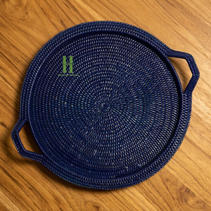 Meilleure vente plateau en rotin Rectangle de qualité tissé à la main Design Unique plateau rond en rotin fabriqué au Vietnam - Product Image 1