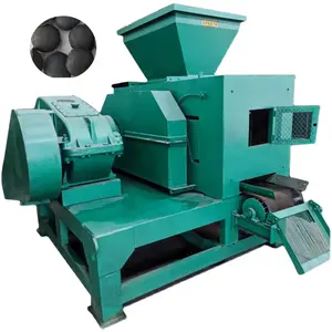 Small roller briquette clean coal lignite tail slime ball press equipment sawdust briquette charcoal making machine