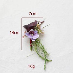 Corsages <span class=keywords><strong>de</strong></span> lys artificiels <span class=keywords><strong>de</strong></span> style européen pour mariages, fleurs <span class=keywords><strong>de</strong></span> poignet pour mariées et mères, célébrations du Nouvel An, Chine Hubei - Product Image 2