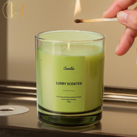 Bougies de cire de verre double couche CH Parfum d'intérieur Bougie parfumée spéciale personnalisée