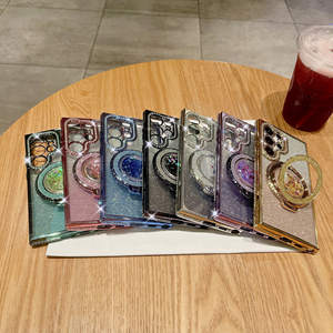 <span class=keywords><strong>Funda</strong></span> Magnética con Soporte Plegable, Líquido Brillante y Diamantes para <span class=keywords><strong>Samsung</strong></span> Galaxy <span class=keywords><strong>S22</strong></span> S23 Plus S24 Ultra, Compatible con Carga Inalámbrica - Product Image 6