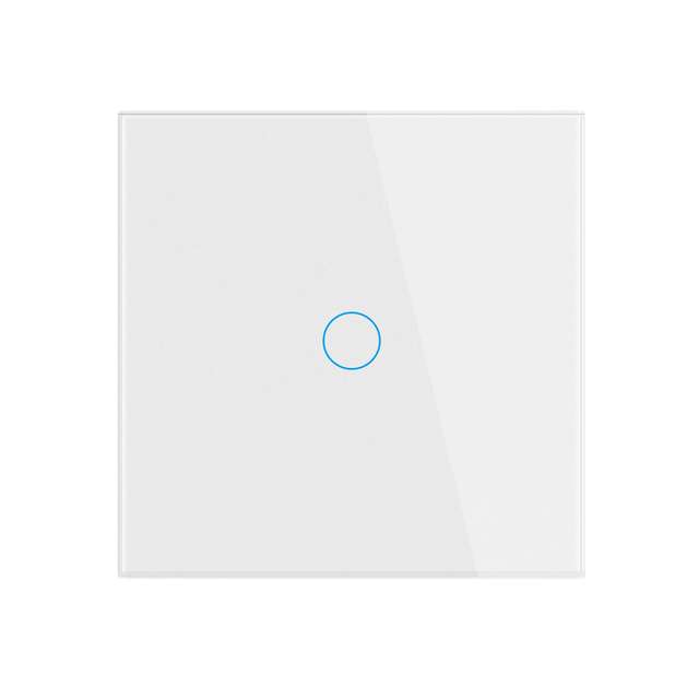 Eu Standard  Tuya WiFi/Zigbee Wall Smart Light Switch, Glass Touch Switch Phone Remote Control Support Alexa Voice Google Home
