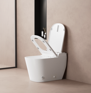 WC intelligent monobloc mural en céramique de haute qualité avec capteur automatique, bidet intégré, certifié CUPC, 110V, modèle Y-K6B moderne - Product Image 1