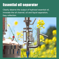 Machine d'extraction d'huiles essentielles en acier inoxydable électrique, extraction naturelle de plantes, huile essentielle de romarin, lavande