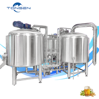 Machine de brassage de bière artisanale 2000L, équipement de fermentation d'alcool pour microbrasserie contrôlé par PLC