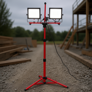 Dual Head 20000 Lumen LED <b>Work</b> <b>Light</b> 27.6 68.1 Adjustable IP65 Waterproof <b>Tripod</b> Stand 5000 Kelvin Workshop Lighting - Product Image 2