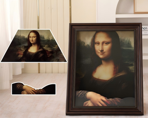 Divertida Cama para Gatos con Diseño Novedoso, Rascador de Doble Capa Extra Grande, Cama para Gatos con Diseño de Pintura al Óleo de la <span class=keywords><strong>Mona</strong></span> Lisa, Cama para Mascotas de Cartón Corrugado - Product Image 2