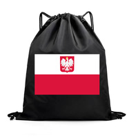 Ensemble de fans de football de haute qualité de Pologne, maillot de football de Pologne, sac à cordon en polyester et casquette de baseball pour la célébration sportive