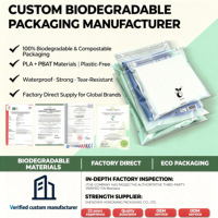 Sacs refermables biodégradables en plastique mat givré écologiques pour l'emballage de vêtements avec logo personnalisé