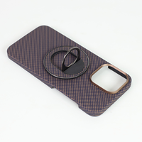 Support de téléphone magnétique en anneau de carbone multicolore pratique et très vendu, avec anneau réducteur de pression