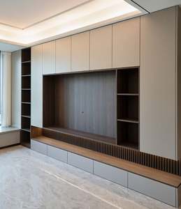 Gabinete Woodentv integrado modular personalizado para sala de estar decoración de pared de TV para toda la casa - Product Image 5