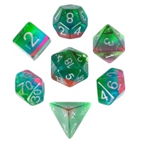 Moule en silicone personnalisé pour logo, pour dés polyédriques en résine, ensemble de 7 pièces avec support, pour jeux de rôle DND TTRPG