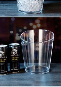 Seau à glace pour champagne en plastique acrylique transparent et doré, capacité 1,5 litre ou 0,75 litre - Product Image 4