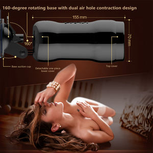 Cangkir Masturbasi Pria Hands Free dengan Basis Hisap Kuat 160 °   Mainan Seks Sudut Dapat Disesuaikan untuk Pria Masturbator Karet Lembut - Product Image 3