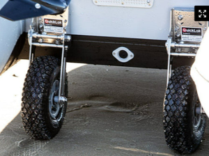 Roues gonflables de lancement de bateau, roue amovible de chariot de lancement de traverse de bateau pour les bateaux gonflables - Product Image 6