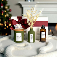 Diffuseur de parfum en céramique personnalisé AIKUN avec fleurs séchées, bougie et coffret cadeau pour la décoration de la maison et du spa